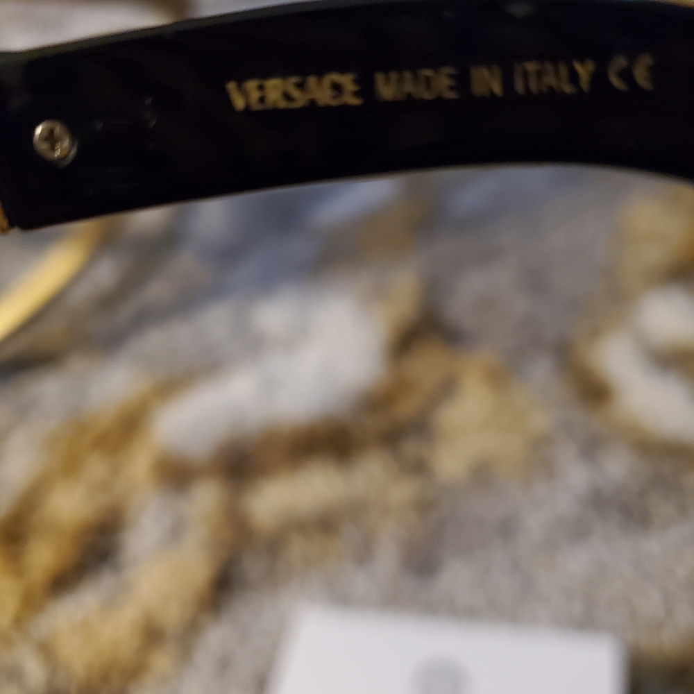 Versace Black Frames with Gold Medusa Accent - Picture 6 of 7